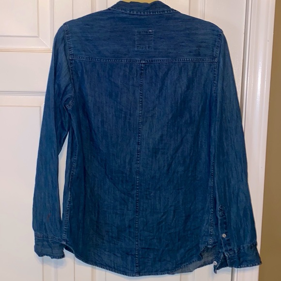 Blue Hollister Button Down Long Sleeve Shirt - Picture 2 of 3